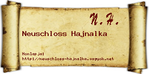 Neuschloss Hajnalka névjegykártya